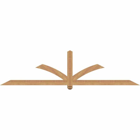 Ekena Millwork Redmond Smooth Timber Gable Bracket, Western Red Cedar, 96"W x 24"H x 3 1/2"D x 3 1/2"F, 6/12 Pitch GBW096X24X0404RED00SWR
